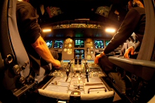 BA Nachtcockpit